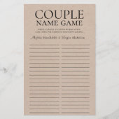Papier LGBTQ Nom de couple Jeu rustique (Devant)