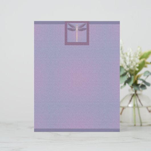 Papier libellule violette (Debout devant)