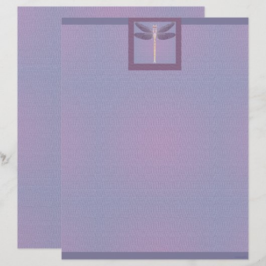 Papier libellule violette (Devant / Derrière)