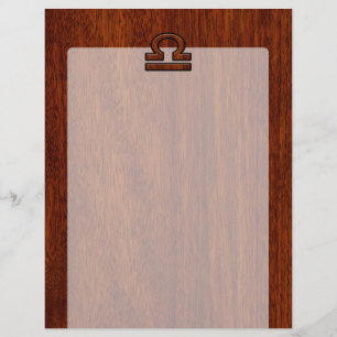 Papier Libra Zodiac Connexion sur le Décor Style Mahogany