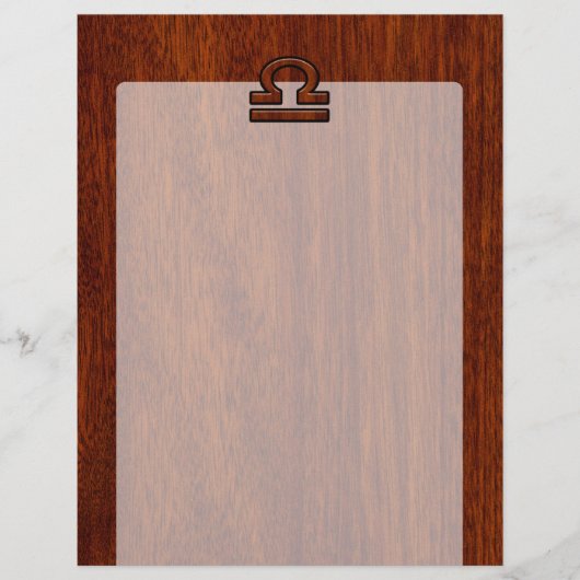 Papier Libra Zodiac Connexion sur le Décor Style Mahogany (Devant)