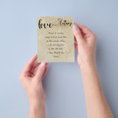 Papier Liefde Letters Handgeschreven Bruiloft Uitn Flyer (Hand)