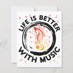 Papier Life is Better With Music Notes Musicien Musique L