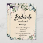 Papier Light Terracotta Weekend Bachelorette Invitation (Devant / Derrière)