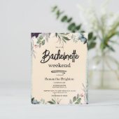 Papier Light Terracotta Weekend Bachelorette Invitation (Debout devant)