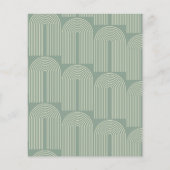 Papier Ligne Arc Budget Art Sage Green Faire-part de mari (Dos)