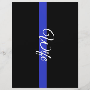 Papier Ligne Bleue Mince : Femme de police