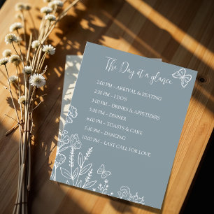 Papier Ligne de temps Mariage Fleurs de prairie