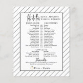 Papier Ligne minimale de texte de mariage du jour de mari (Dos)