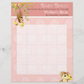 Papier Lil Monkey, Baby shower Bingo n Scramble Jeu (Devant)