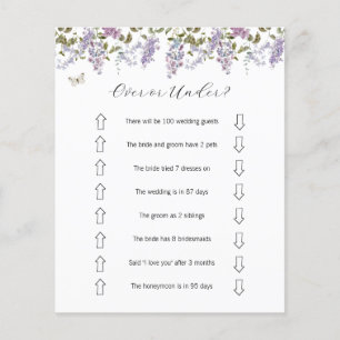 Papier Lilas et Lavande Mariage : Au-Dessus ou Au-Dessous