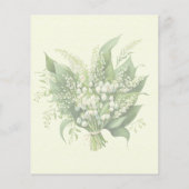 Papier Lily de la vallée Faire-part de mariage BUDGET (Dos)