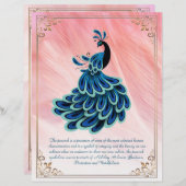 Papier L'image de Peacock personnalisé stationnaire (Devant / Derrière)