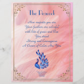 Papier L'image de Peacock personnalisé stationnaire (Dos)