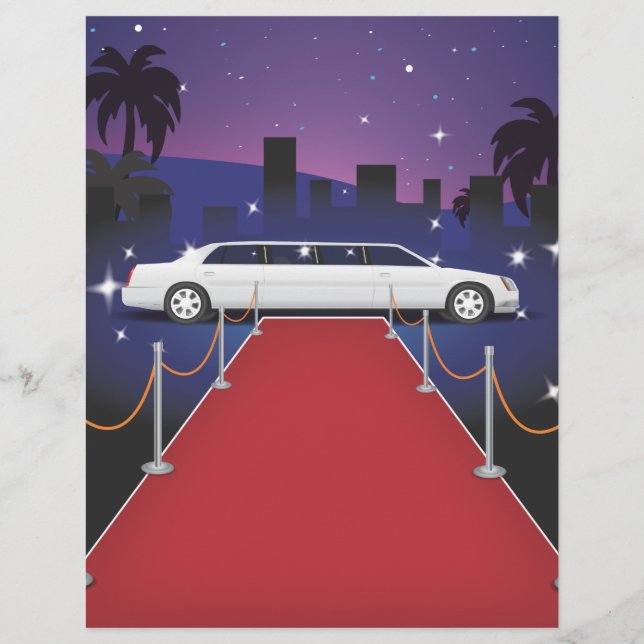 Papier Limousine de la célébrité du tapis rouge (Devant)