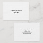 Papier lin Chubby Chic Carte de visite moderne (Devant / Derrière)