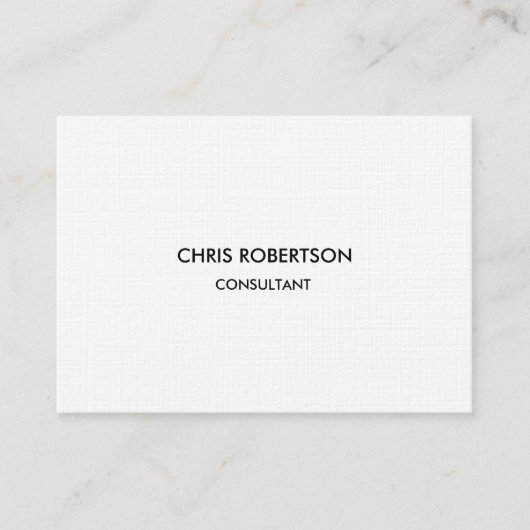 Papier lin Chubby Chic Carte de visite moderne (Devant)