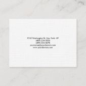 Papier lin Chubby Chic Carte de visite moderne (Dos)