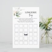 Papier Lingerie de verdure Bingo jeu de douche nuptiale (Debout devant)