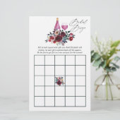 Papier Lingo de Bingo de Mariage au Dégustation de Vin de (Debout devant)