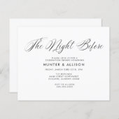 Papier L'invitation de la veille (Devant / Derrière)