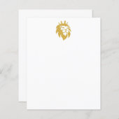 Papier Lion Avec Couronne - Style Or 1 (Devant / Derrière)