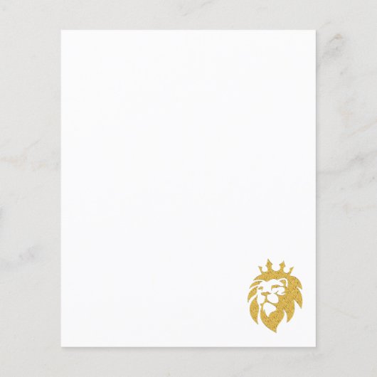 Papier Lion Avec Couronne - Style Or 1 (Dos)