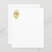 Papier Lion Avec Couronne - Style Or 2 (Devant / Derrière)