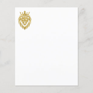 Papier Lion Avec Couronne - Style Or 3