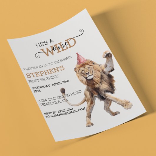 Papier Lion Jungle Safari Wild un anniversaire