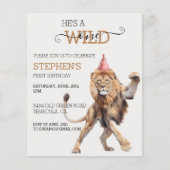 Papier Lion Jungle Safari Wild un anniversaire (Devant)