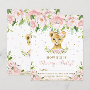Papier Lion rose Floral Quelle est la taille du jeu du ve