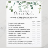 Papier Liquide vert sur ou sous le jeu de Baby shower (Devant)