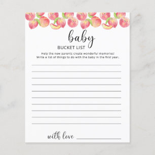 Papier liste de choses à faire pour Peach Baby