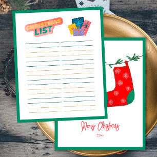 Papier Liste de Noël Secret Santa Jeu de Noël Drôle