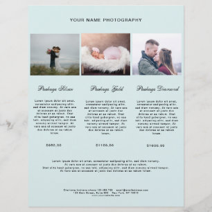 Papier Liste de prix photo moderne