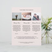 Papier Liste de prix photo moderne (Debout devant)