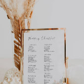 Papier Liste de vérification du Mariage Fleur sauvage de 