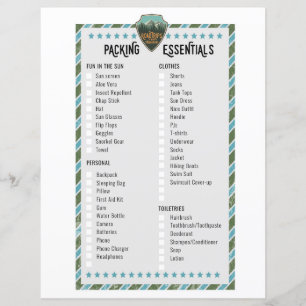 Papier Liste des articles essentiels pour le transport ro