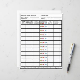 Papier Liste des élèves de l'enseignant - service d'autob