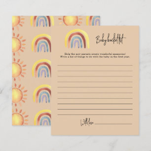 Papier Liste des seaux pour bébé arc-en-ciel Boho