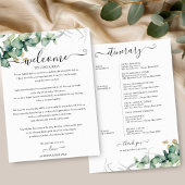 Papier L'Itinéraire Mariage Du Week-End Pour Les Clients 