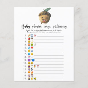 Papier Little acorn - baby shower émoticônes jeu