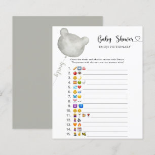 Papier Little Bear baby shower émoticônes jeu pictural
