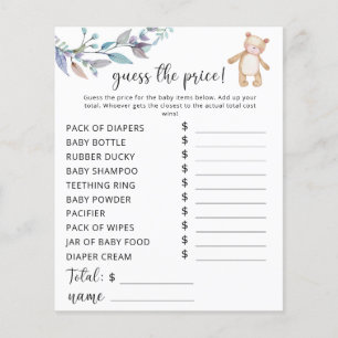 Papier Little bear Price Guest jeu