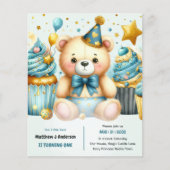 Papier Little Bear Turning ONE - Wild One 1er Anniversair (Devant)