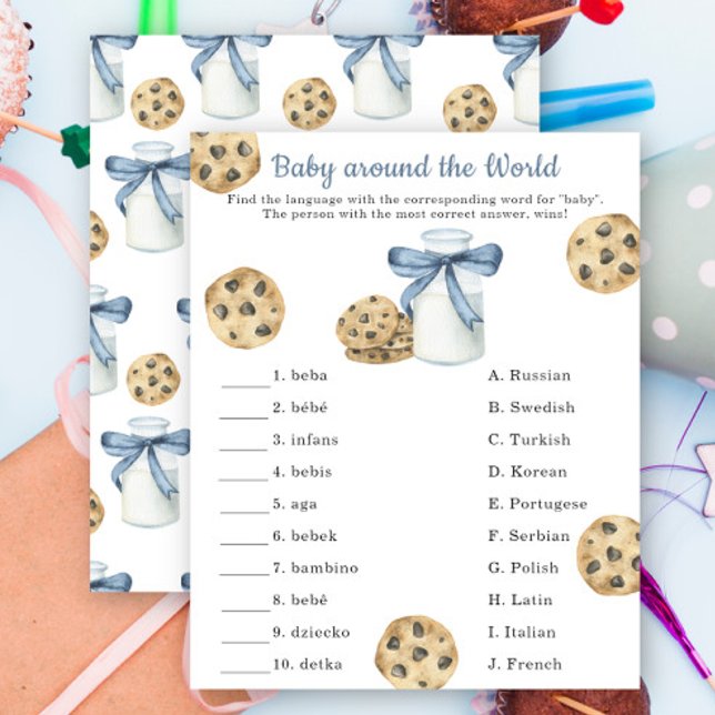Papier Little Cookie - Baby autour du monde jeu (Créateur téléchargé)