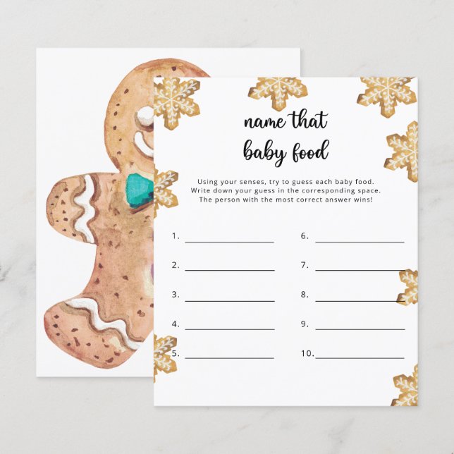 Papier Little cookie - Nom de l'aliment pour bébé (Devant / Derrière)
