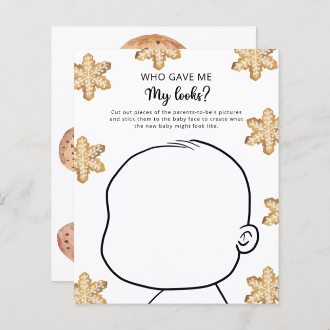 Papier Little cookie - qui m'a donné mon jeu d'apparence (Devant / Derrière)