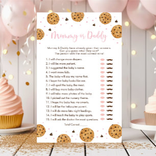 Papier Little Cookie Rose Girl maman ou papa Douche Jeu